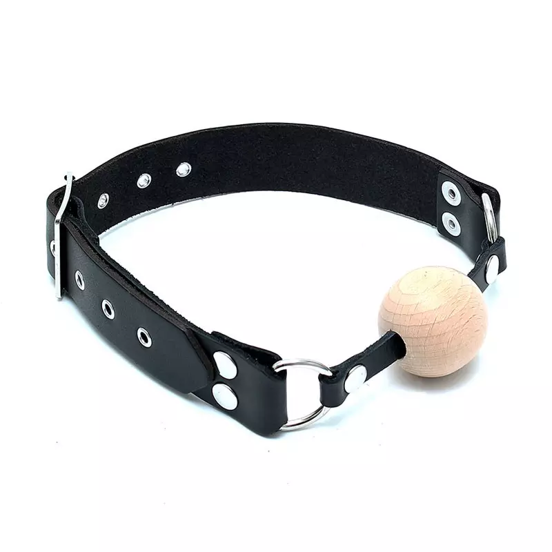 Bal Gag Bois Et Cuir Ø 4 Cm - Rimba 1 Bal Gag Bois Et Cuir Ø 4 Cm - Rimba