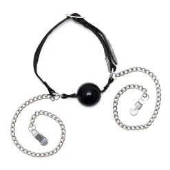Ball Gag Avec Pinces à Seins - Rimba