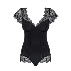 Body Sexy Noir Moketta Teddy – Obsessive -Sex Toys Femme boutique 12574