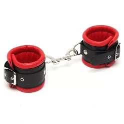 Menottes Rembourrées En Cuir Rouge - Rimba 7 Menottes Rembourrées En Cuir Rouge - Rimba -Sex Toys Femme boutique 12826
