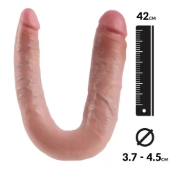 Godemichet Réaliste Courbé Grand - King Cock Double Trouble
