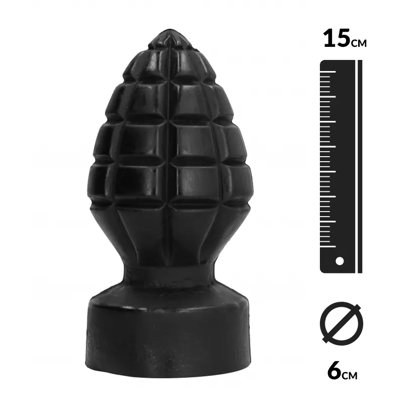 Plug Anal Géant Grenade - All Black 1 Plug Anal Géant Grenade - All Black