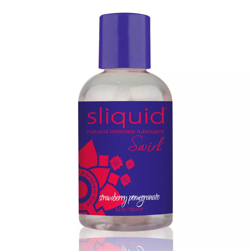 Lubrifiant Aromatisé Grenade & Fraise - SLIQUID Swirl 125ml 1 Lubrifiant Aromatisé Grenade & Fraise - SLIQUID Swirl 125ml