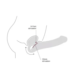 Double Dildo Strap-On-Me LARGE (Flesh) - Rimba -Sex Toys Femme boutique 18675