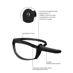 Gode Ceinture Vibrant Silicone Strap-On Adjustable - Ouch -Sex Toys Femme boutique 19892