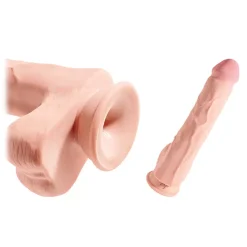 Dildo Réaliste Avec Scrotum 3D 27cm - King Cock -Sex Toys Femme boutique 20384