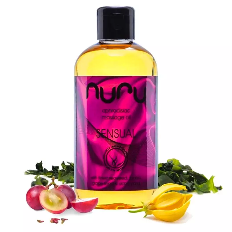 Huile De Massage Aphrodisiaque "Sensual" 250ml - Nuru 1 Huile De Massage Aphrodisiaque "Sensual" 250ml - Nuru