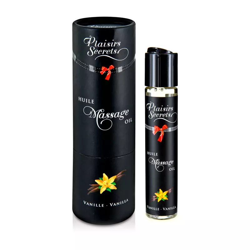 Huile De Massage Comestible Vanille - Plaisirs Secrets 1 Huile De Massage Comestible Vanille - Plaisirs Secrets