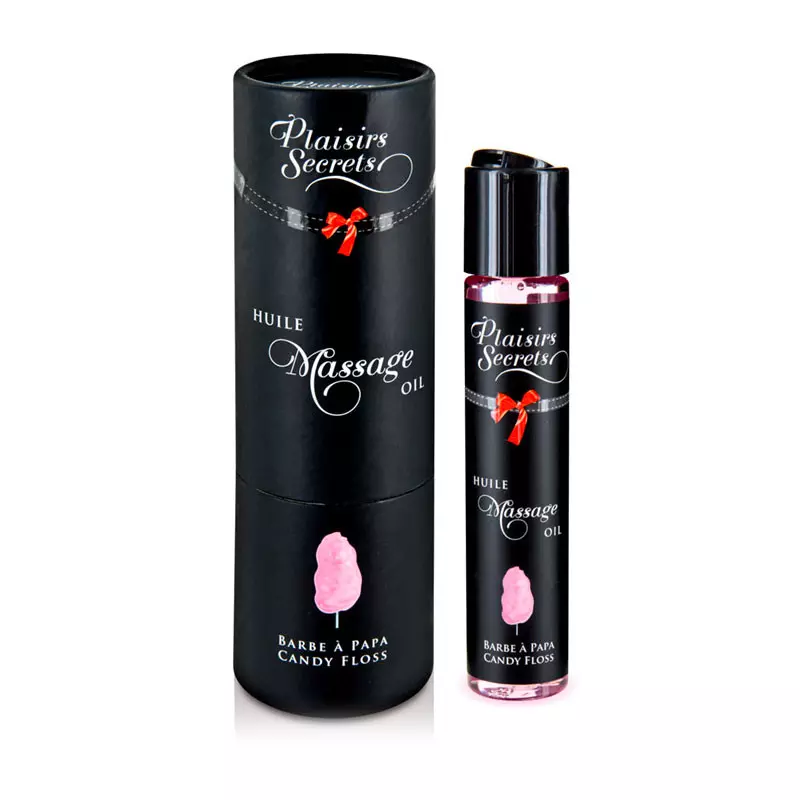 Huile De Massage Comestible Barbe à Papa - Plaisirs Secrets 1 Huile De Massage Comestible Barbe à Papa - Plaisirs Secrets