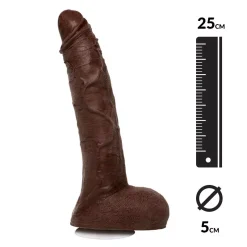 Gode Ventouse Réaliste Jason Luv 25cm (brun) - Doc Johnson