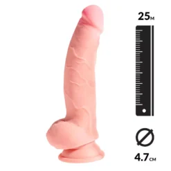Dildo Réaliste Avec Scrotum 3D 25cm - King Cock