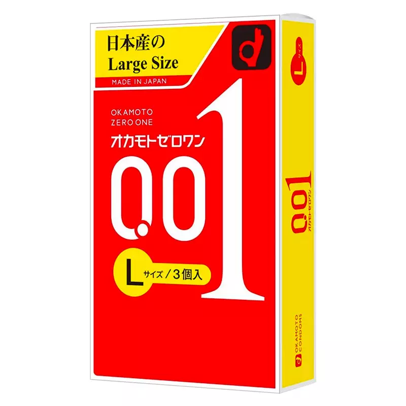 Préservatif Ultra Fin Okamoto 0.01 Large - 3 Préservatifs 1 Préservatif Ultra Fin Okamoto 0.01 Large - 3 Préservatifs