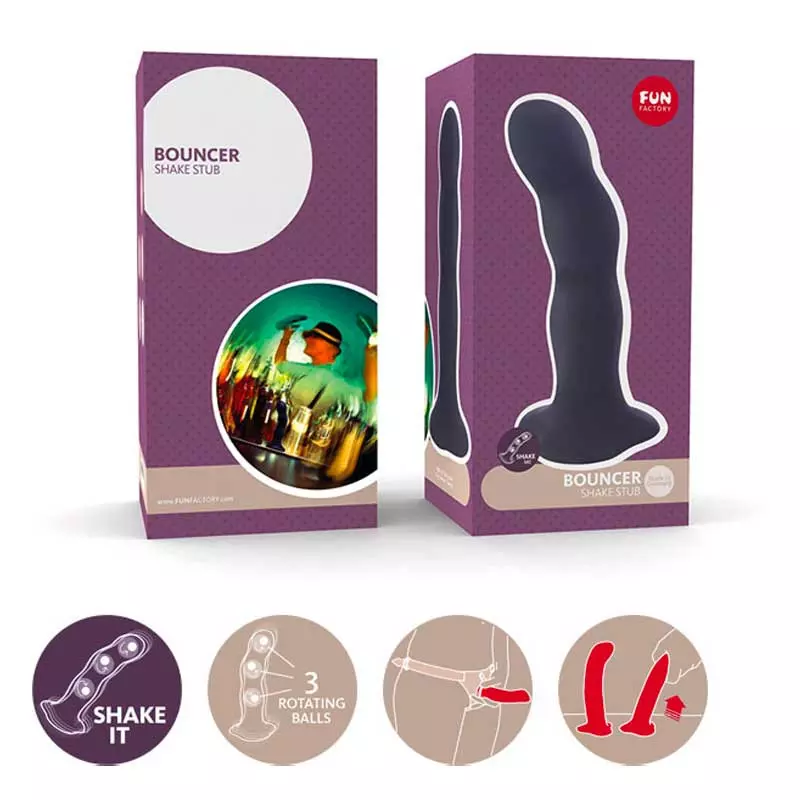 Dildo Bouncer Fun Factory Avec Boules Rotatives (noir) 2 Dildo Bouncer Fun Factory Avec Boules Rotatives (noir) – Image 2