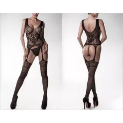 Bodystocking 20004 (Noir) - Grey Velvet
