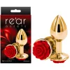 Plug Anal Aluminium Rear Assets Rose Rouge & Gold (M) - NS Novelties