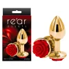Plug Anal Aluminium Rear Assets Rose Rouge & Gold (S) - NS Novelties