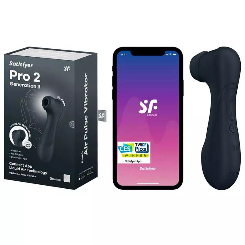 Satisfyer Pro 2 Sextoy "Generation 3" (Antracite) - Stimulateur Clitoridien Connecté 2 Satisfyer Pro 2 Sextoy "Generation 3" (Antracite) - Stimulateur Clitoridien Connecté – Image 2