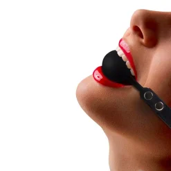 BĂąillon Boule En Silicone Ă 4 Cm Noir - Ouch!