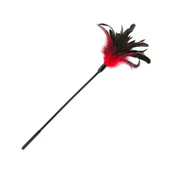 Plumes BDSM à Chatouiller Starburst Feather Body Tickler (Rouge) - Sportsheets