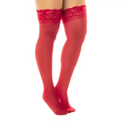 MAPALÉ Bas Autofixants 1108 Sheer (Rouge) - Mapalé