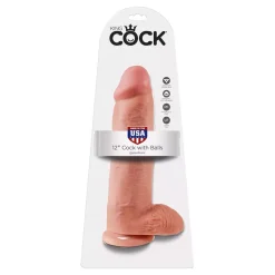 Gode Ventouse Réaliste XXL 30.5cm Couleur Chaire - King Cock 12" -Sex Toys Femme boutique 6159