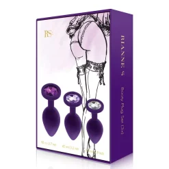 Rianne S Booty Plug Set Violet – Kit 3x Plug Anal Silicone -Sex Toys Femme boutique 7774