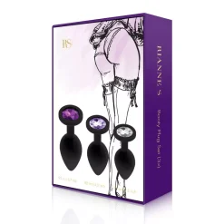 Rianne S Booty Plug Set Noir – Kit 3x Plug Anal Silicone -Sex Toys Femme boutique 7777
