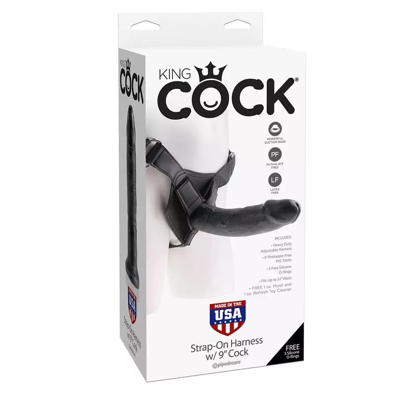 Gode Ceinture Réaliste Noir 23cm – King Cock 9 3 Gode Ceinture Réaliste Noir 23cm – King Cock 9 – Image 3