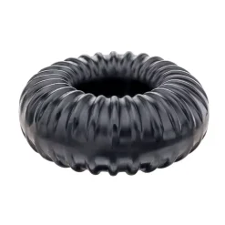 Anneau Pénien Ribbed Ring Noir - PerfectFit